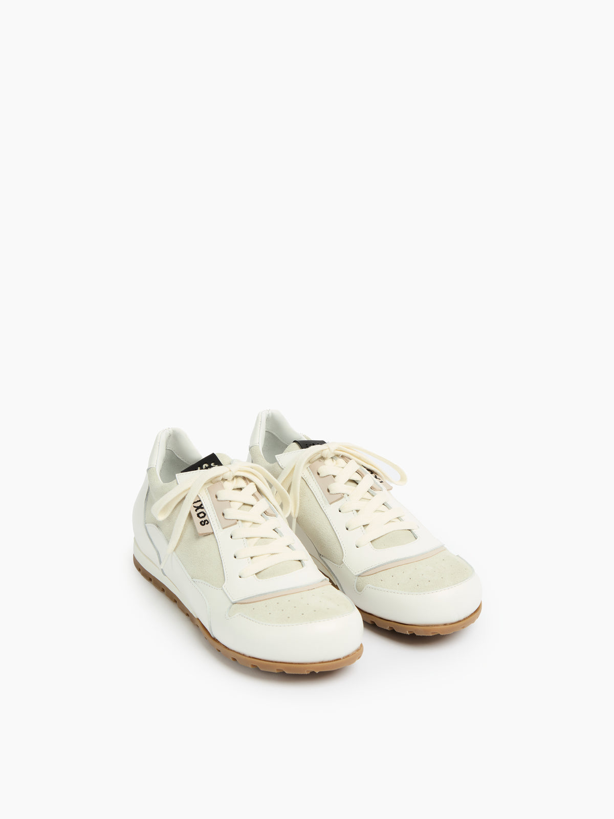 IXOS Sneaker in pelle BIANCO+BEIGE+BEIGE