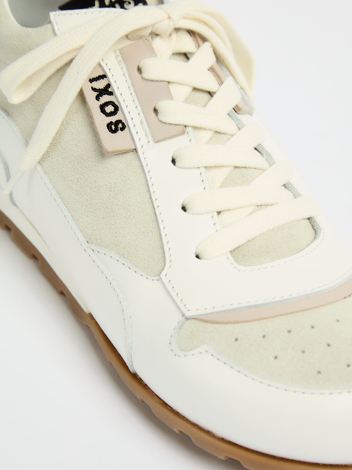 IXOS Sneaker in pelle BIANCO+BEIGE+BEIGE