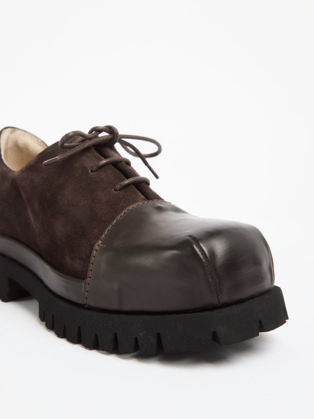 IXOS Derby stringata con suola carrarmato MARRONE+MARRONE