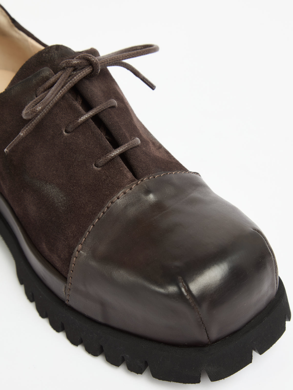 IXOS Derby stringata con suola carrarmato MARRONE+MARRONE