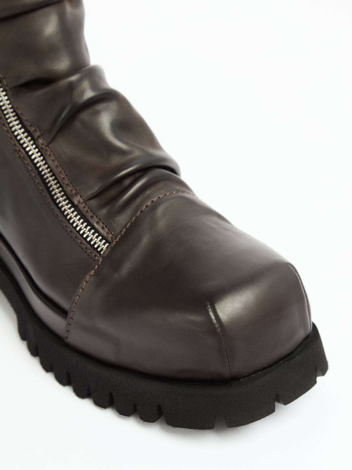 IXOS Stivaletto con zip e inserto in maglia MARRONE