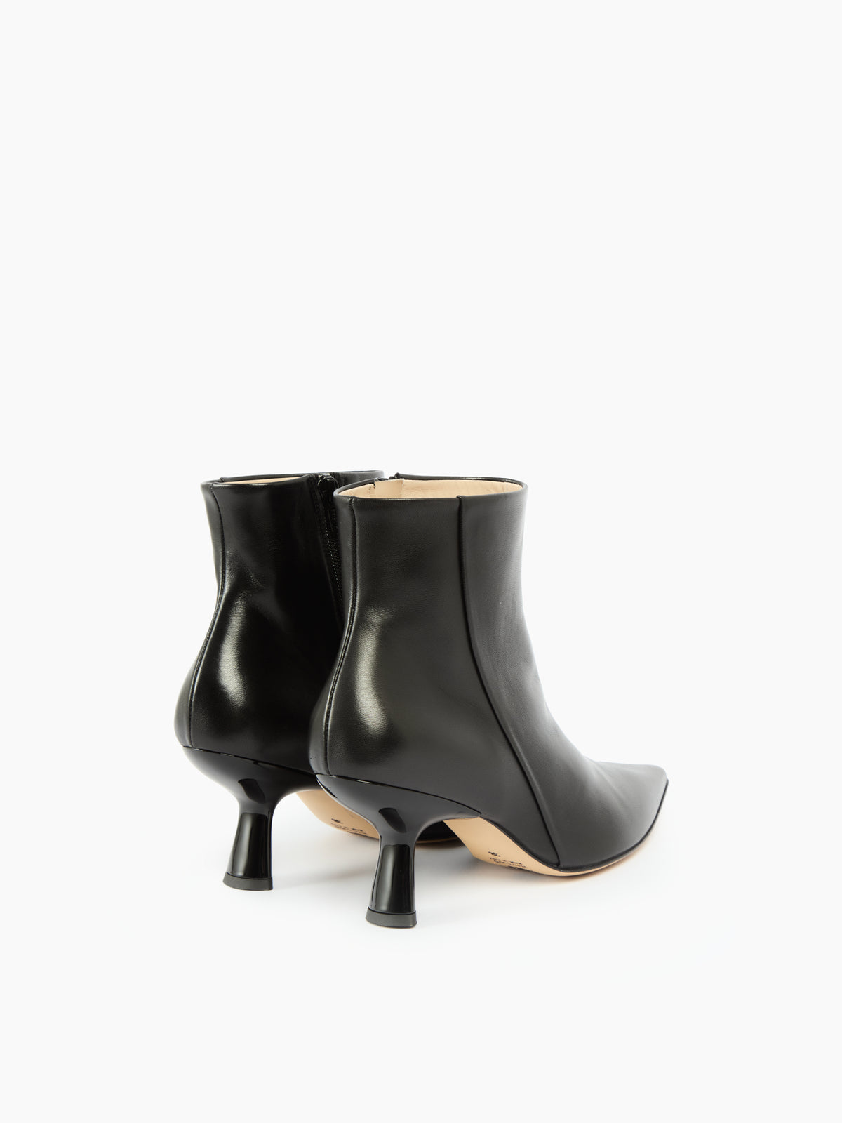 IXOS Stivaletto in pelle nera con tacco scultoreo NERO