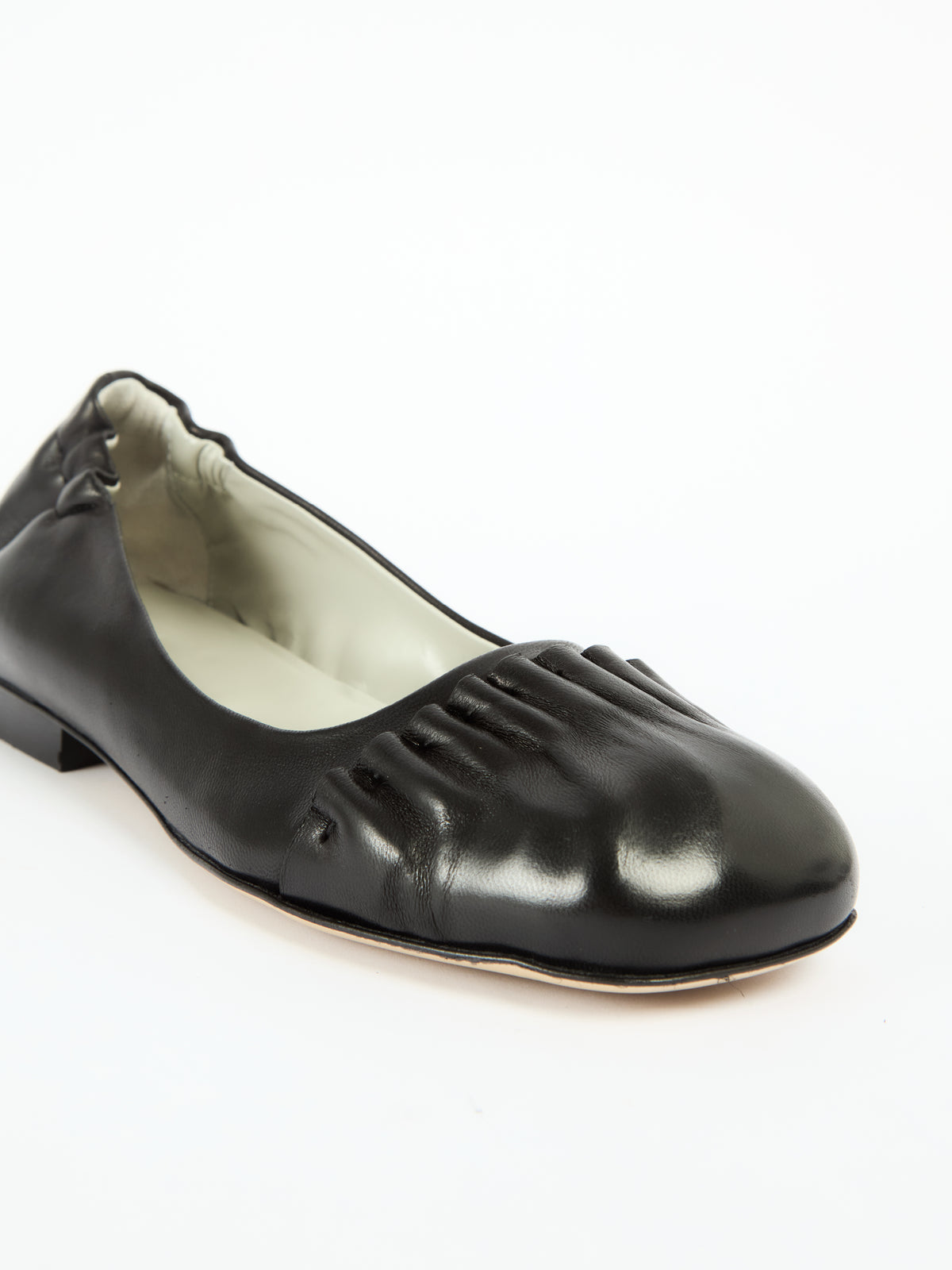 IXOS Ballerina nera con dettagli arricciati NERO