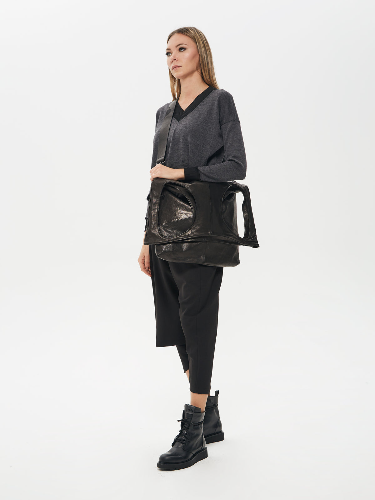 IXOS Borsa Zaino in pelle NERO