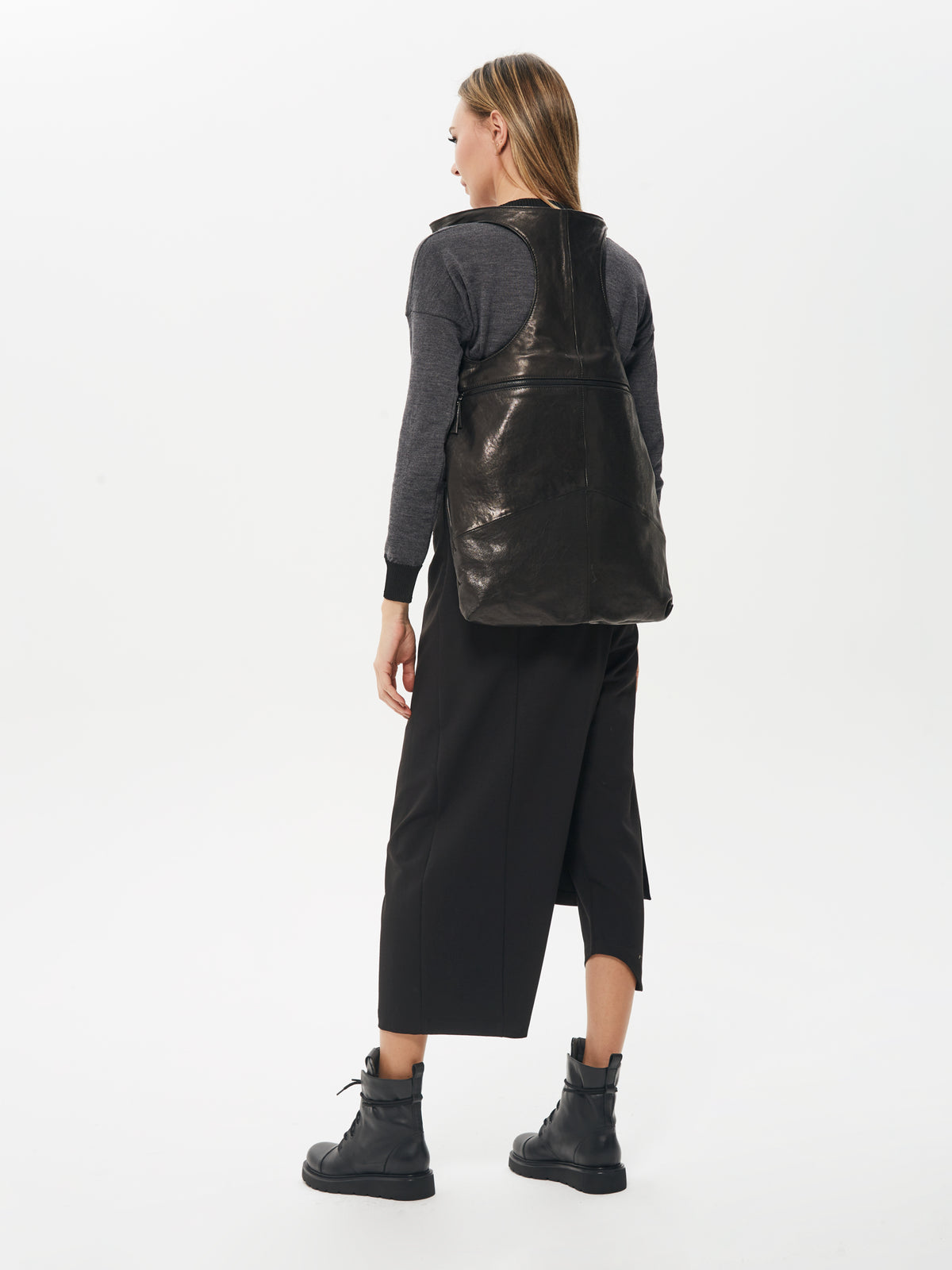 IXOS Borsa Zaino in pelle NERO