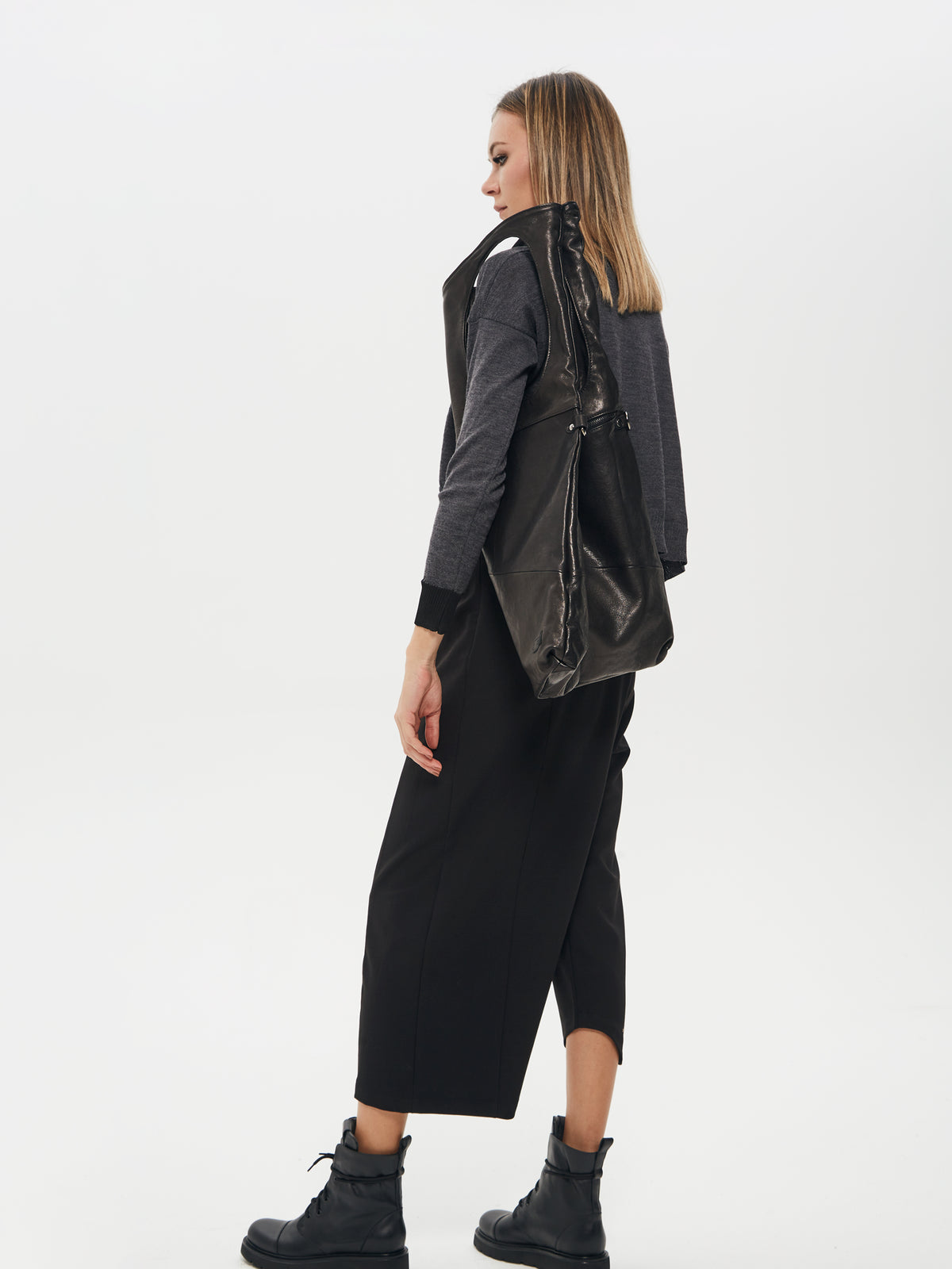 IXOS Borsa Zaino in pelle NERO