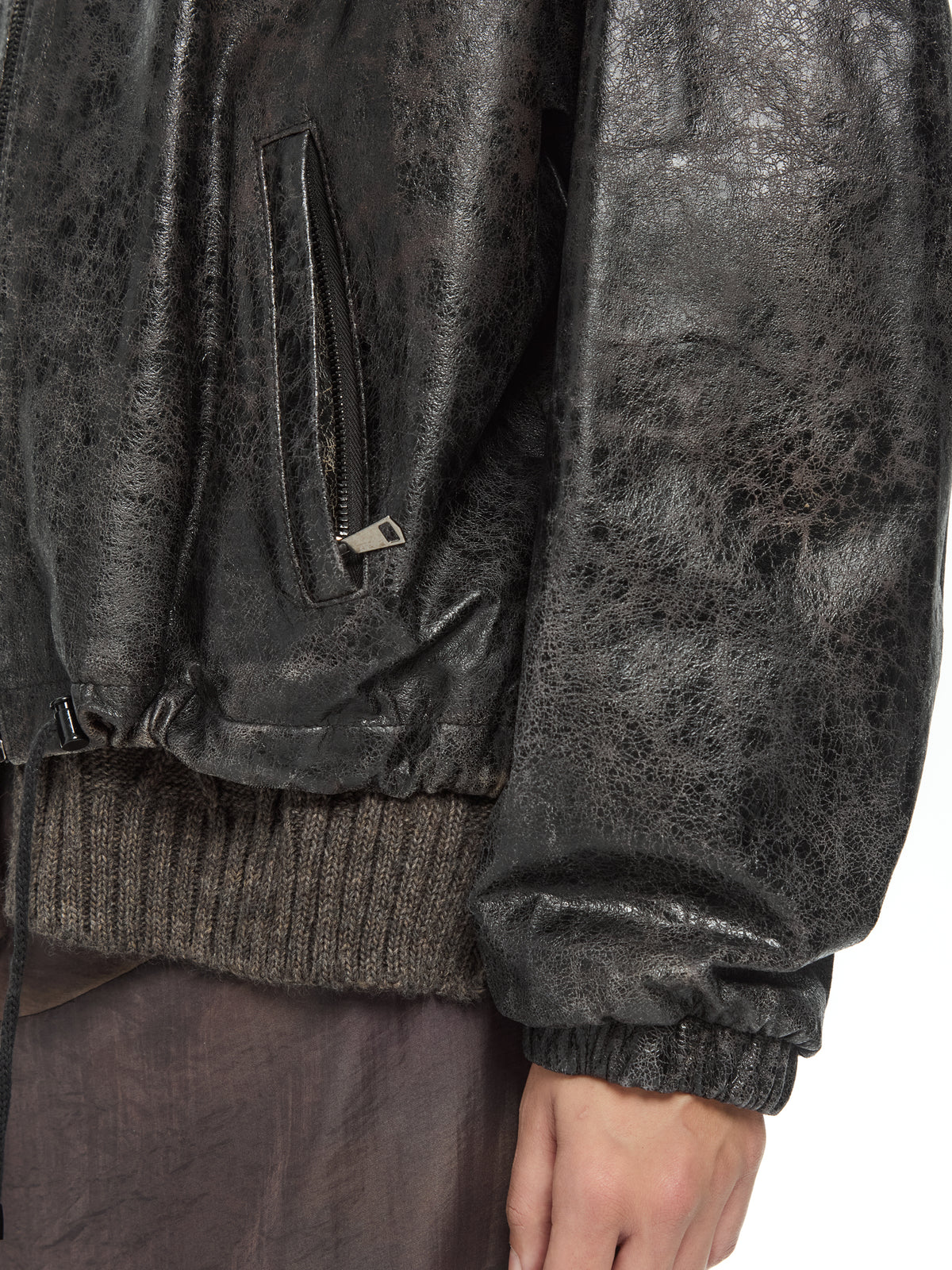 IXOS Bomber in pelle effetto vintage  MARRONE