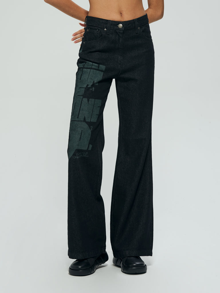 IXOS Jeans a zampa NERO