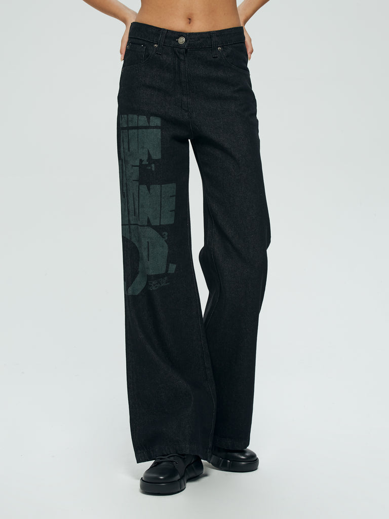 IXOS Jeans a zampa NERO