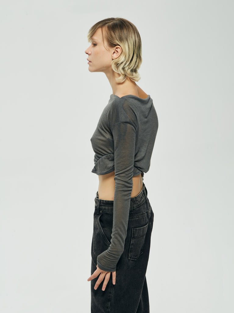 IXOS Maglia cropped GRIGIO