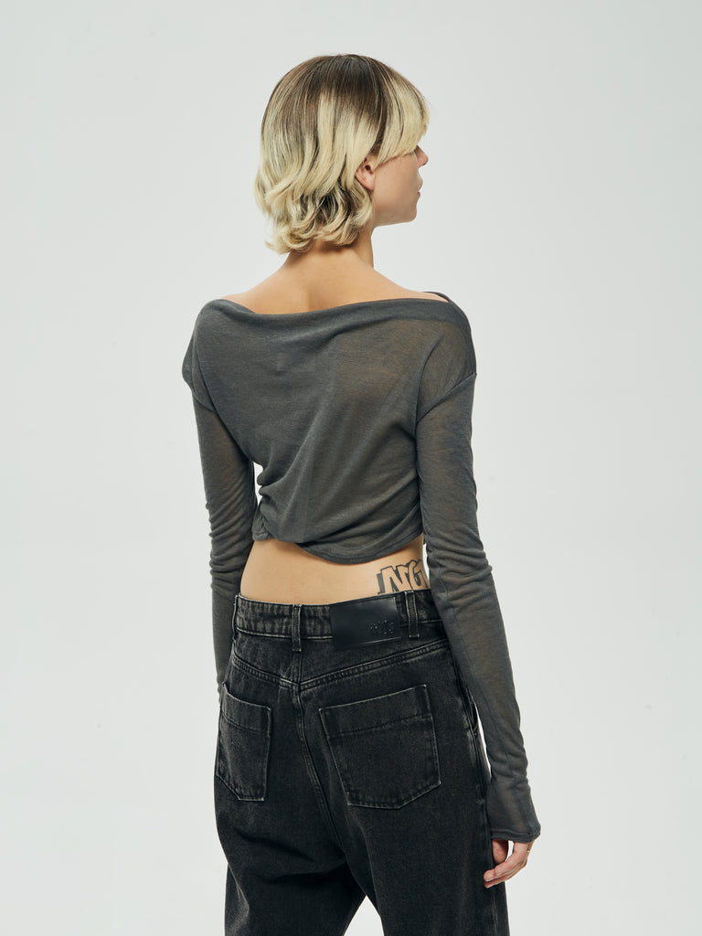 IXOS Maglia cropped GRIGIO