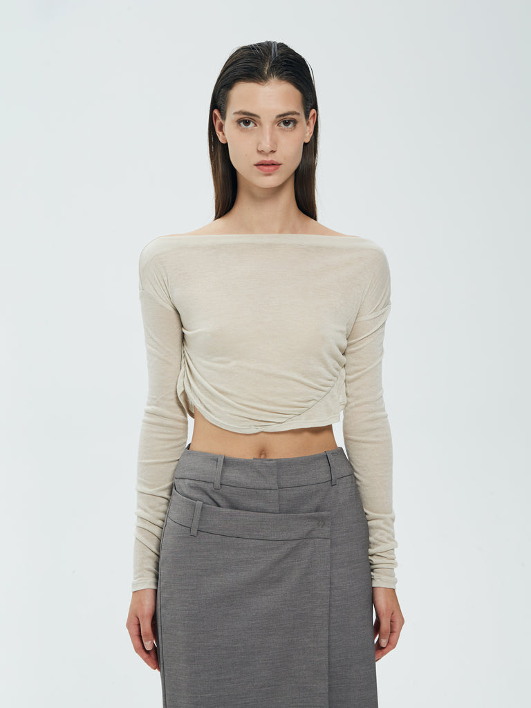 IXOS Maglia cropped BEIGE