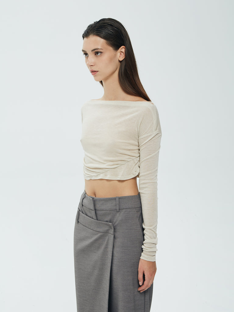 IXOS Maglia cropped BEIGE