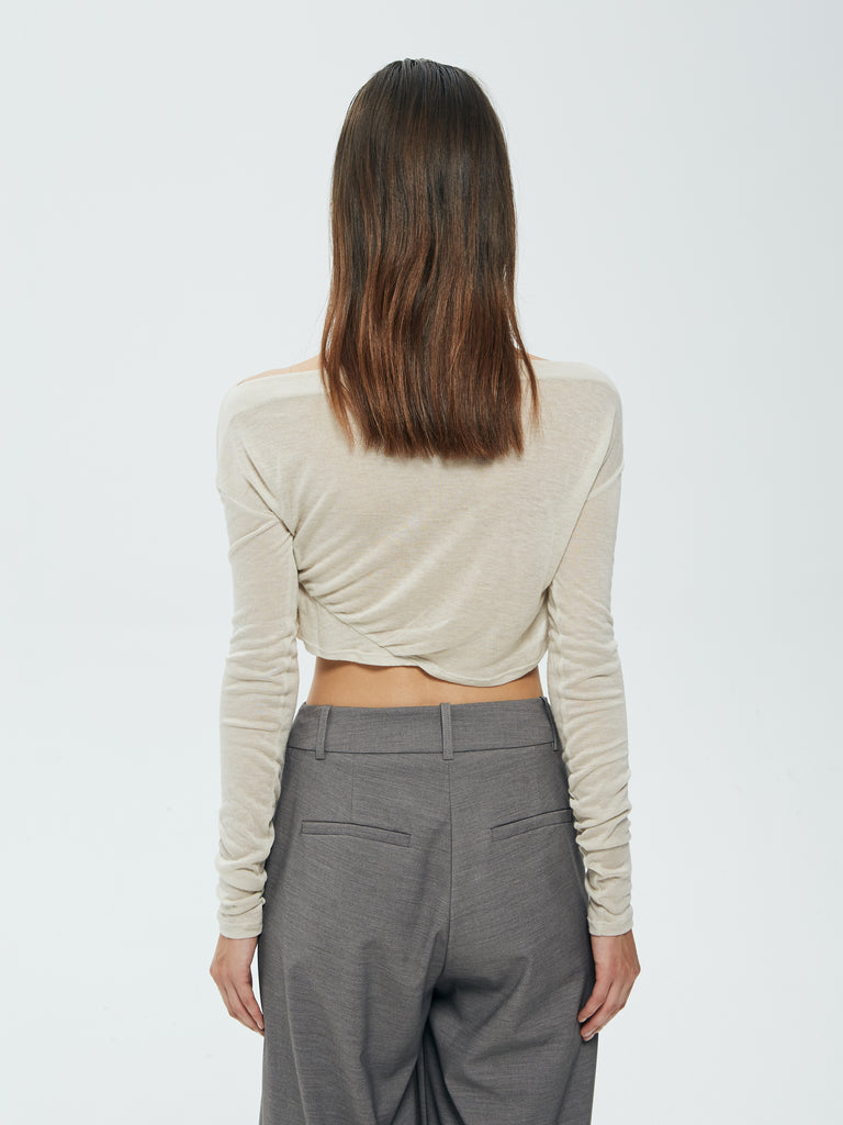 IXOS Maglia cropped BEIGE