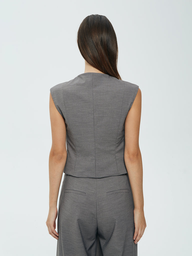 IXOS GIlet con allacciatura obliqua GRIGIO