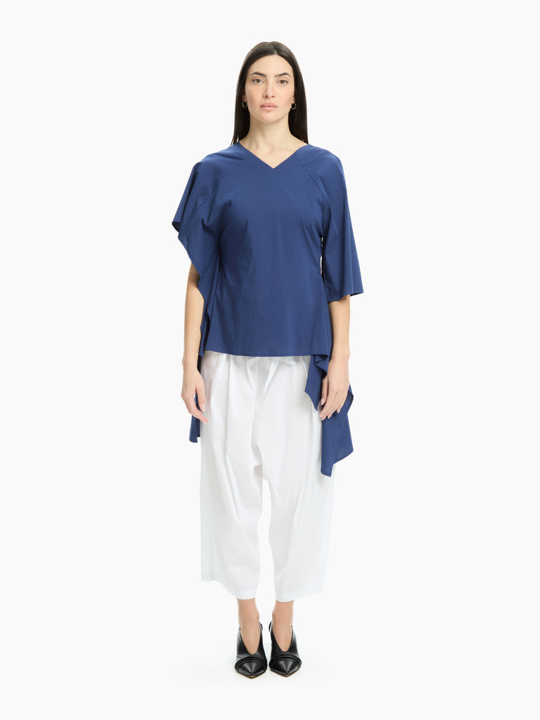 IXOS Pantaloni ampi con nodo in vita BIANCO