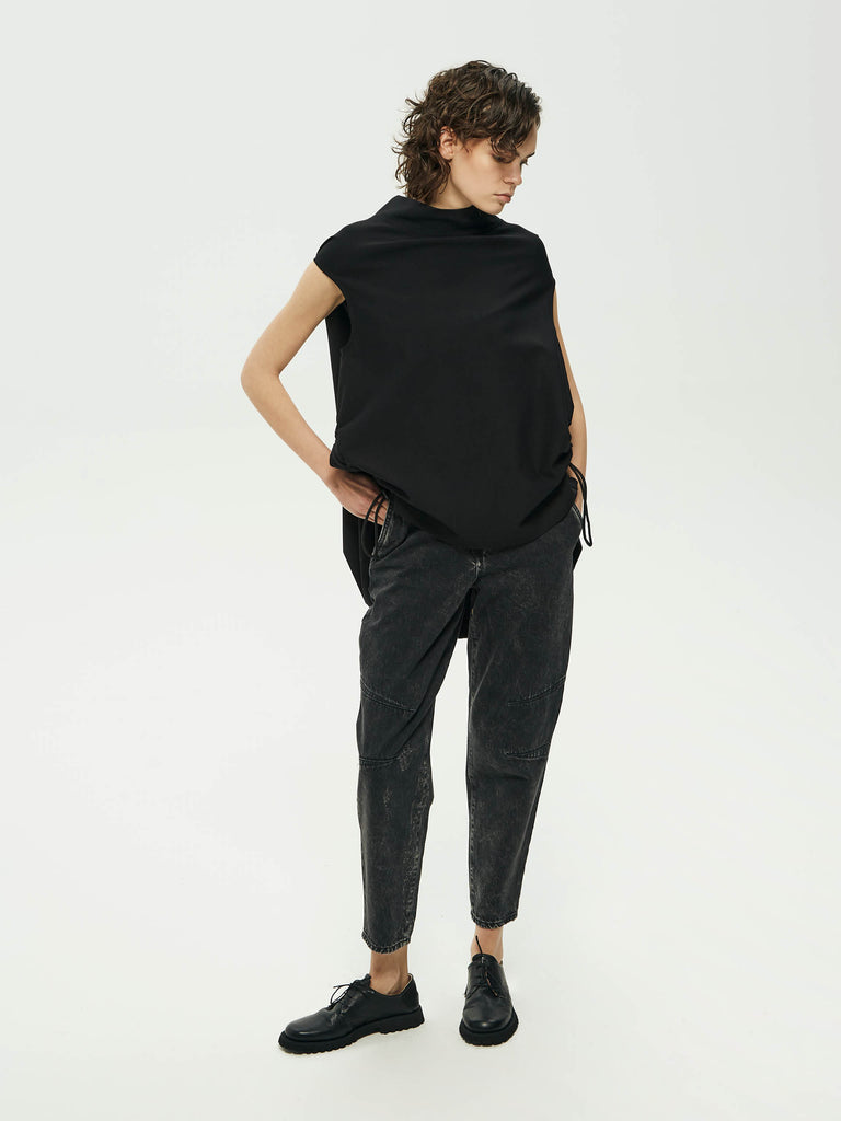 IXOS Jeans con chiusura decentrata NERO