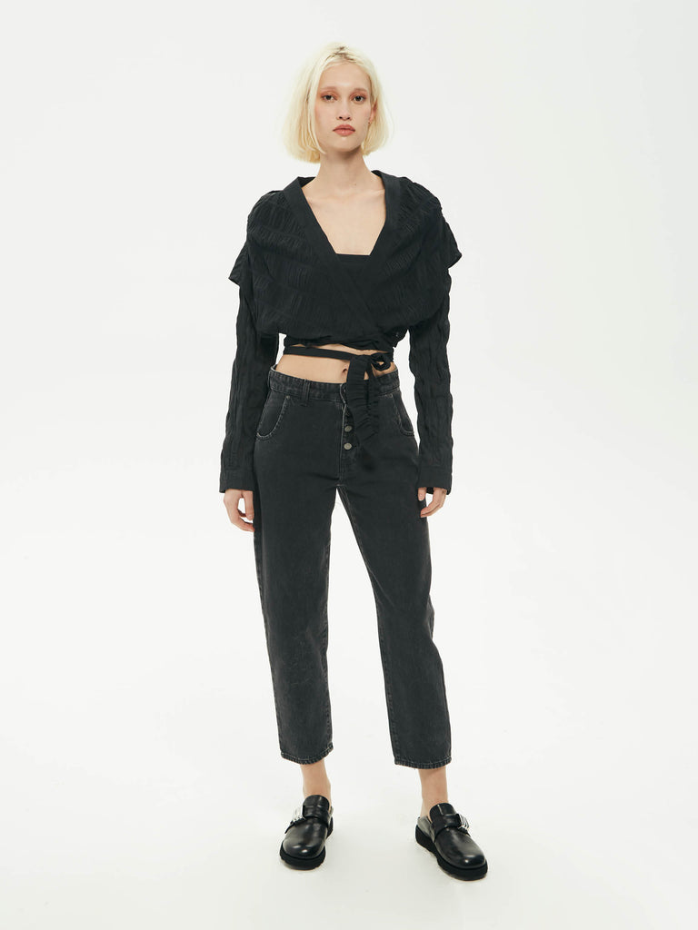 IXOS Jeans con bottoni NERO