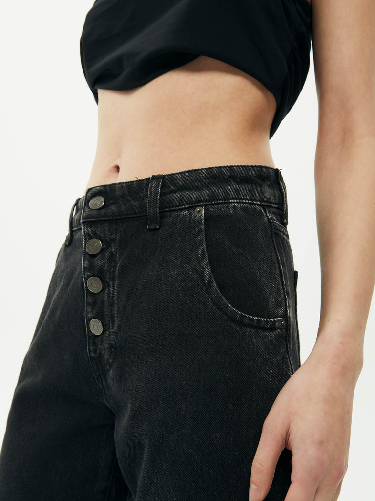 IXOS Jeans con bottoni NERO