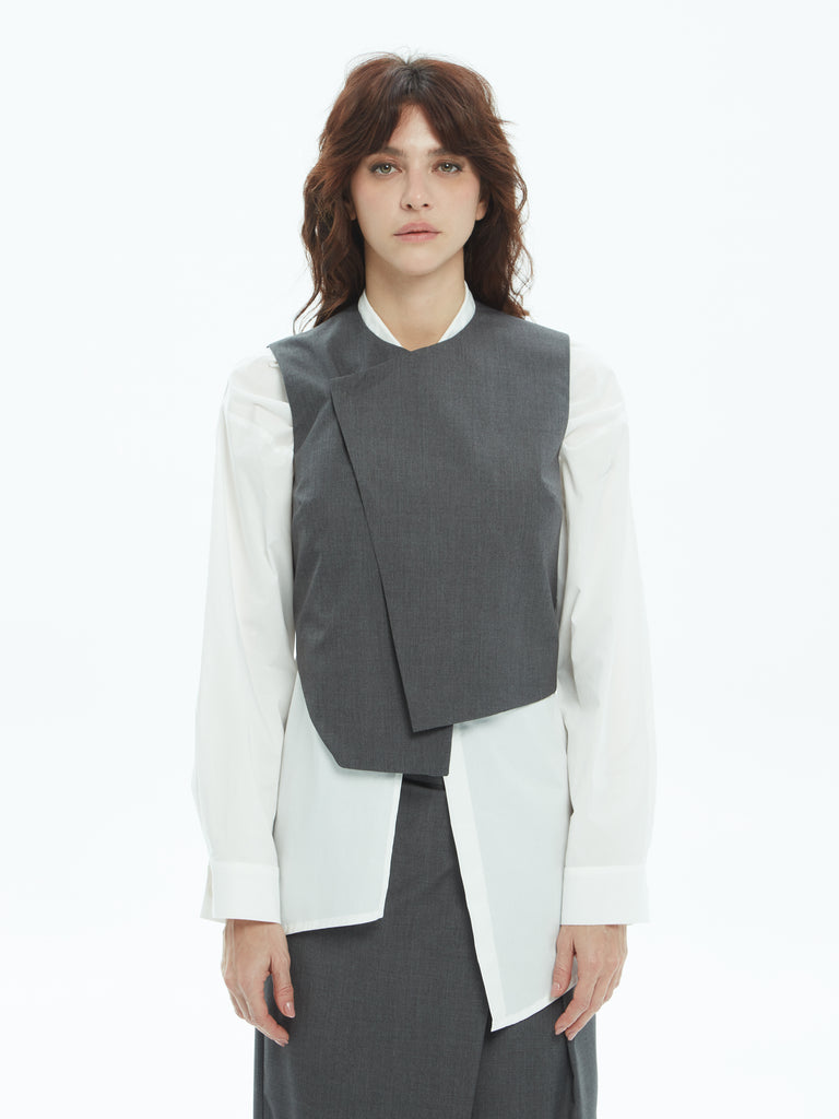 IXOS Gilet cropped GRIGIO