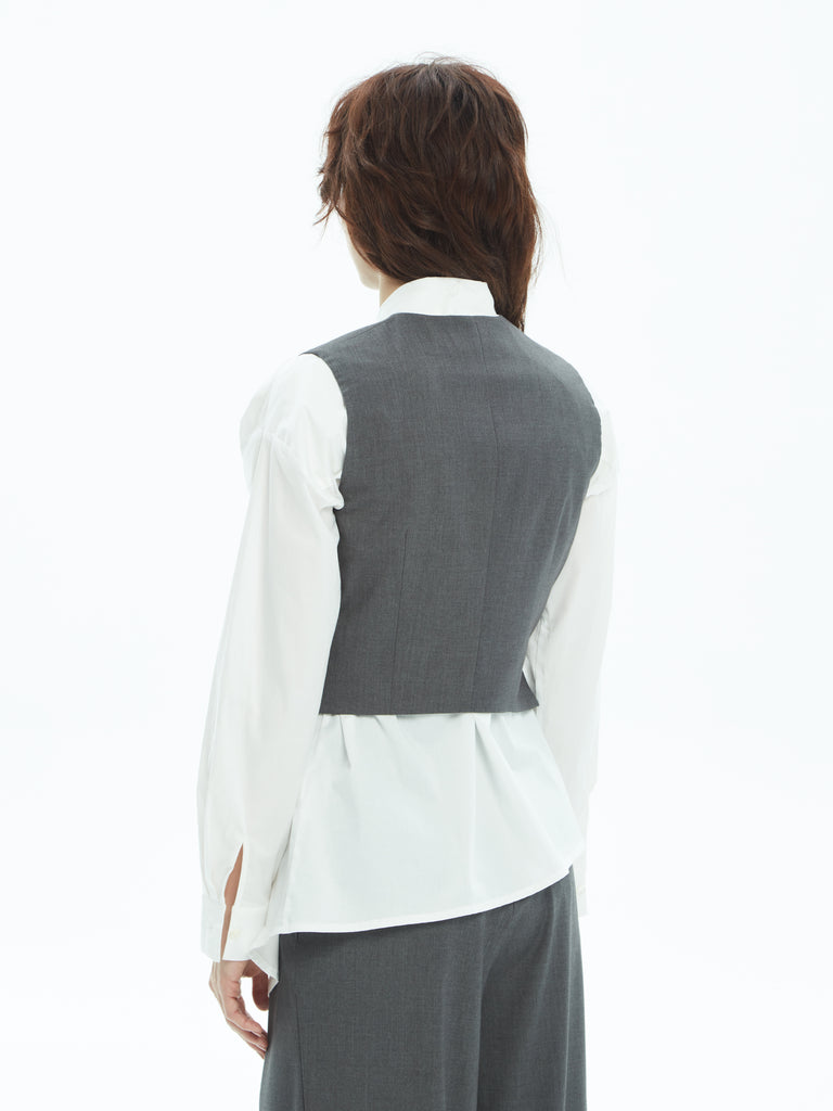 IXOS Gilet cropped GRIGIO