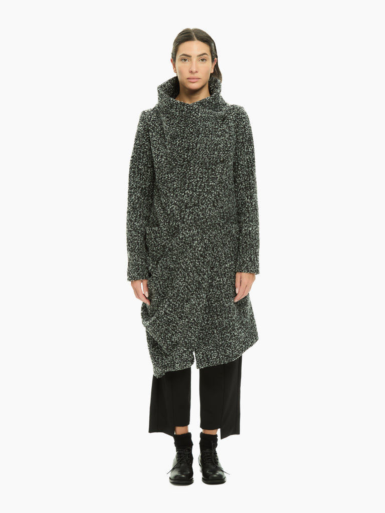 IXOS Cappotto Bouclé Asimmetrico GRIGIO