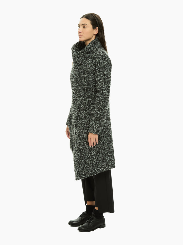 IXOS Cappotto Bouclé Asimmetrico GRIGIO