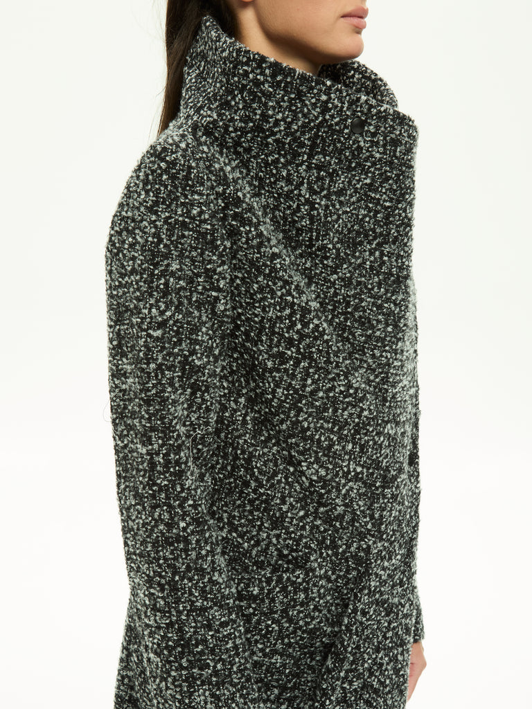 IXOS Cappotto Bouclé Asimmetrico GRIGIO