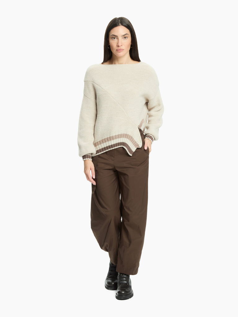 IXOS Maglia con collo a barca BEIGE