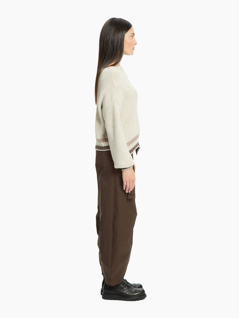 IXOS Maglia con collo a barca BEIGE