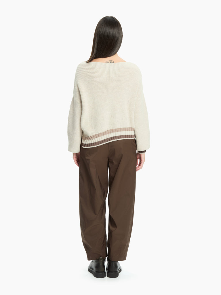IXOS Maglia con collo a barca BEIGE