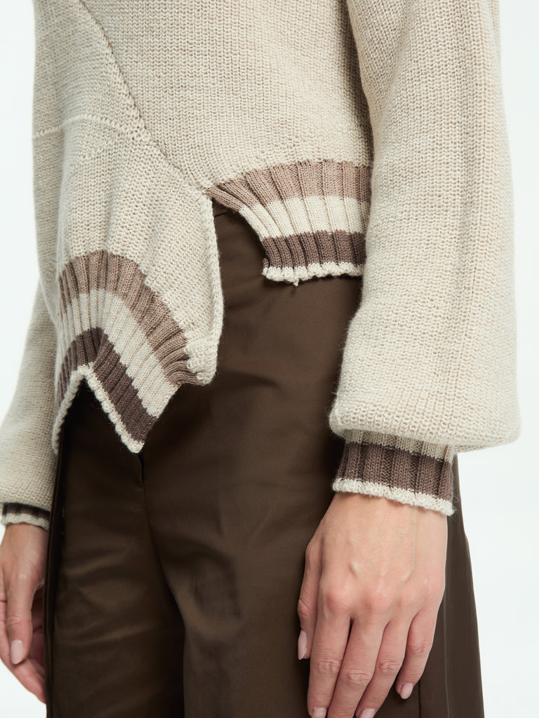 IXOS Maglia con collo a barca BEIGE