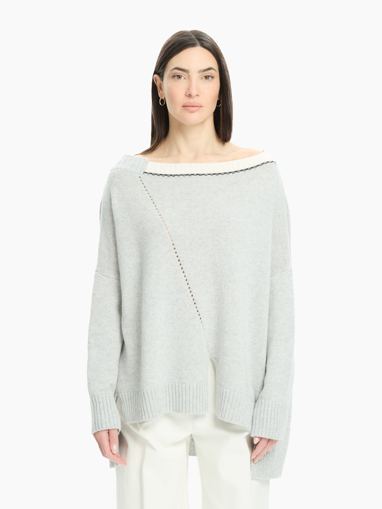 IXOS Maglia oversize con dettagli a contrasto GRIGIO