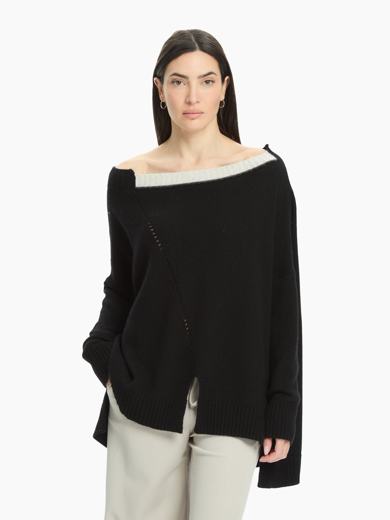 IXOS Maglia oversize con dettagli a contrasto NERO