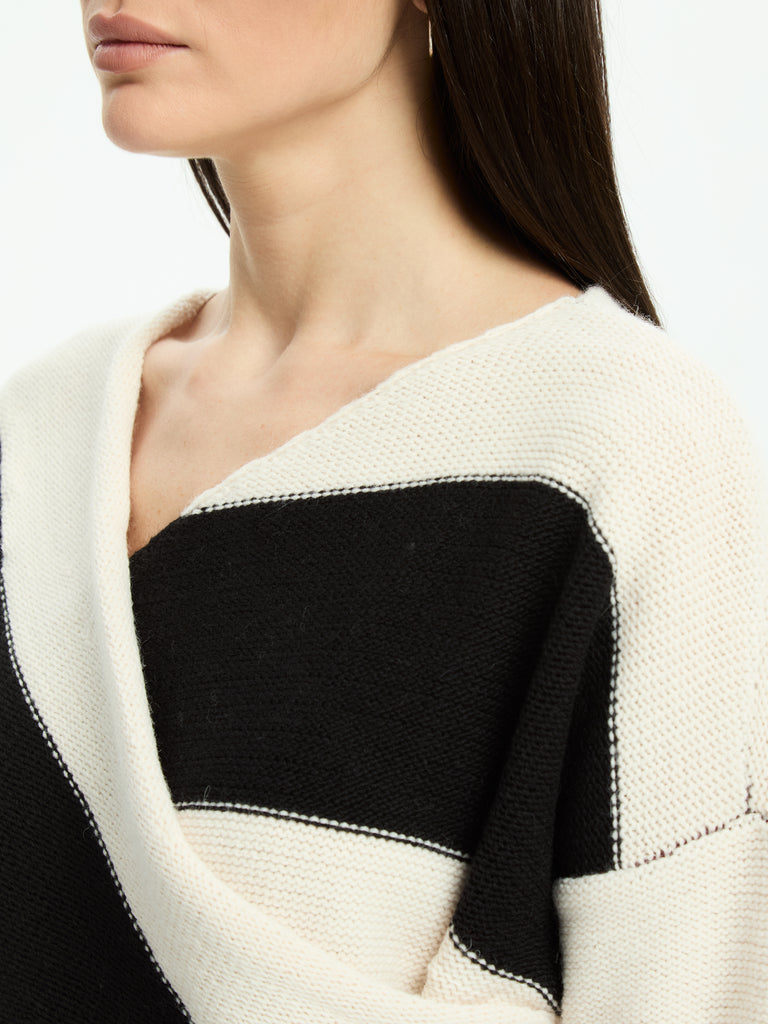 IXOS Maglia incrociata a righe NERO