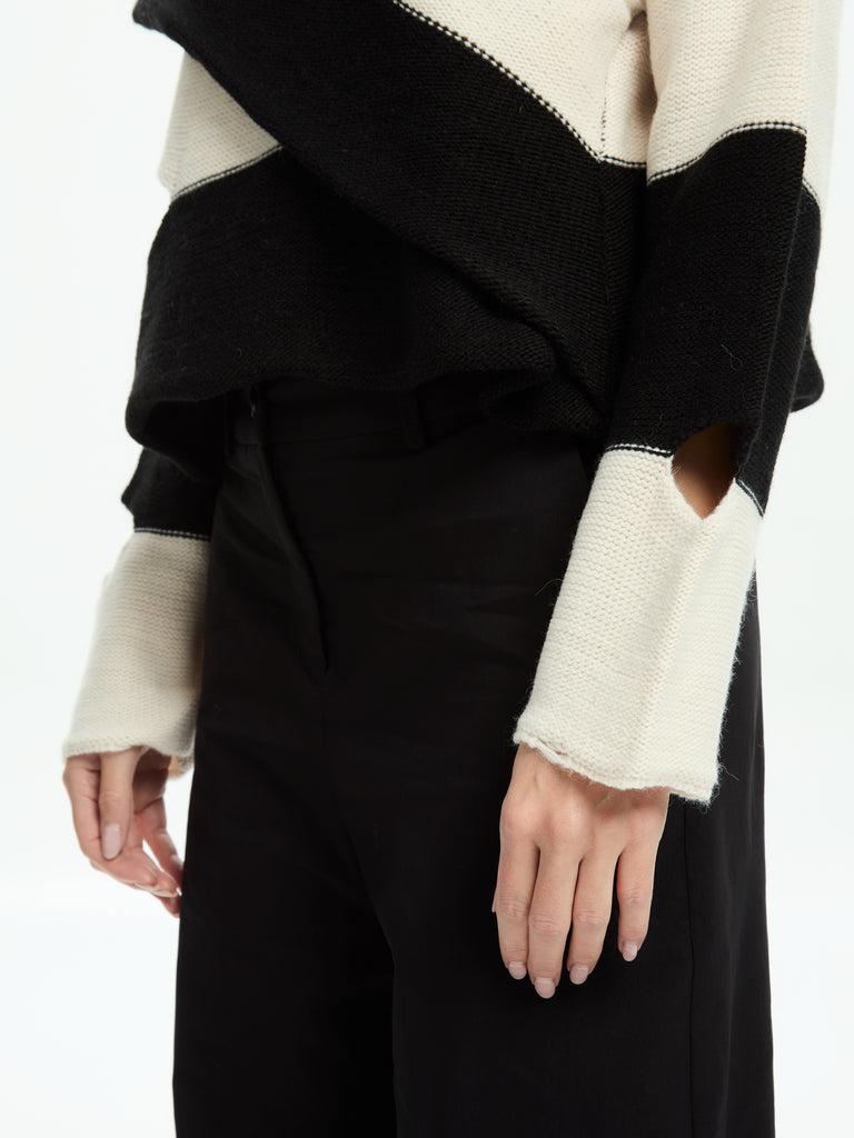 IXOS Maglia incrociata a righe NERO