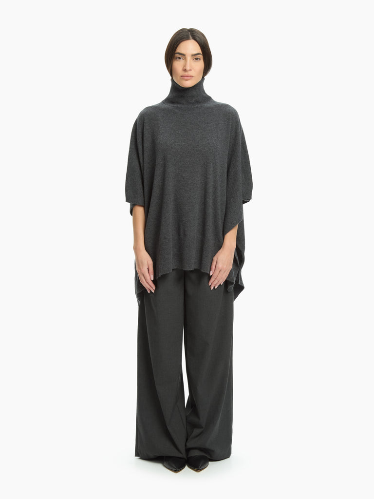 IXOS Poncho dolcevita in maglia GRIGIO