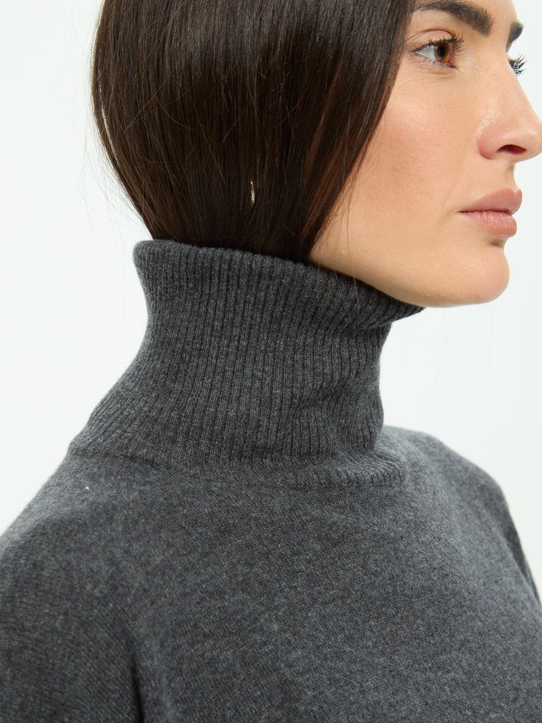 IXOS Poncho dolcevita in maglia GRIGIO