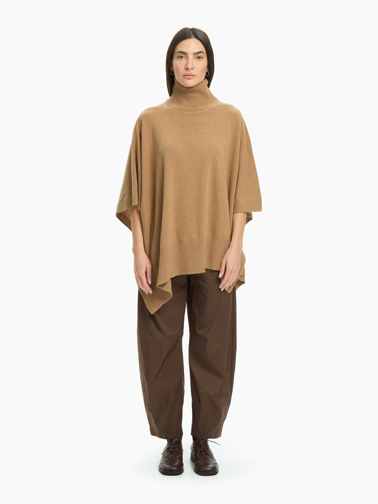 IXOS Poncho dolcevita in maglia BEIGE