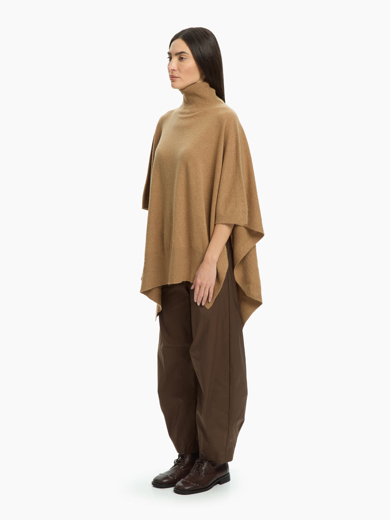 IXOS Poncho dolcevita in maglia BEIGE