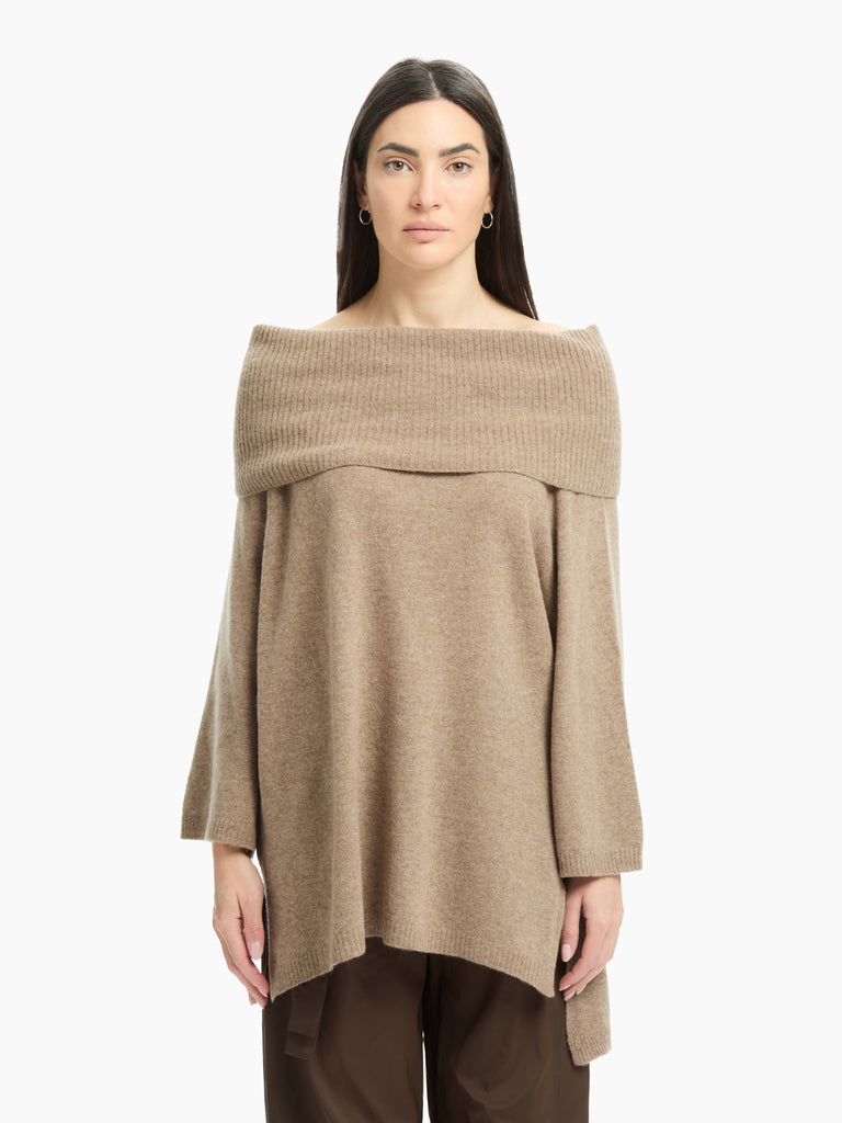 IXOS Maglia con collo a risvolto MARRONE