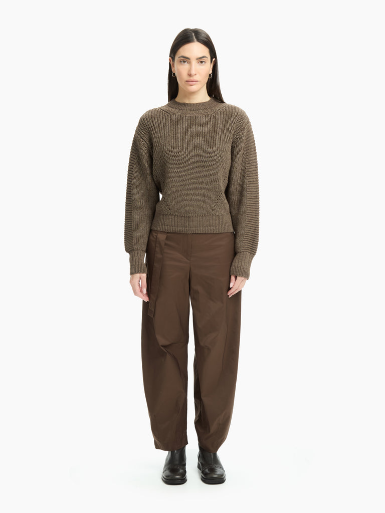 IXOS Pullover in maglia compatta MARRONE
