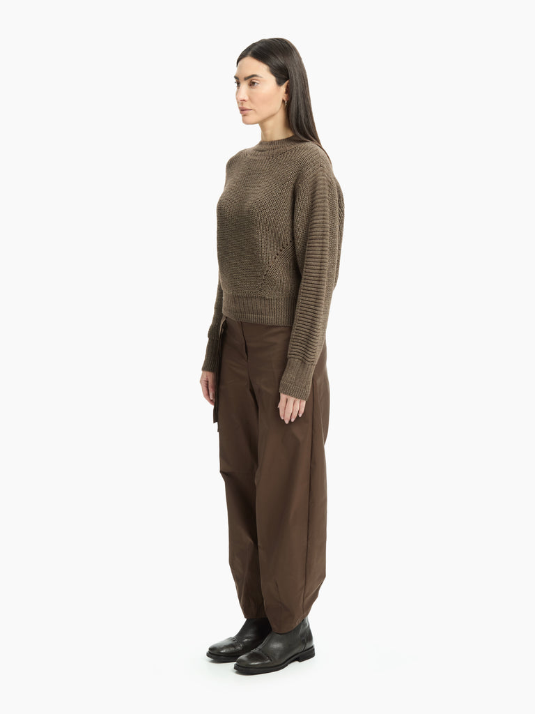IXOS Pullover in maglia compatta MARRONE