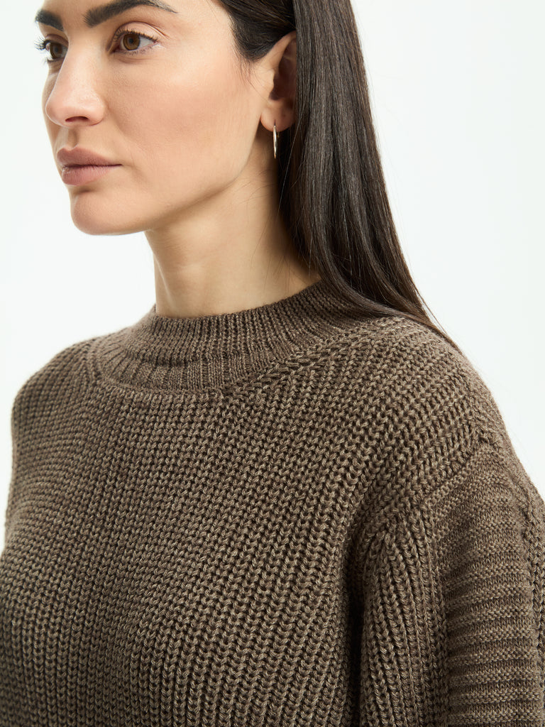 IXOS Pullover in maglia compatta MARRONE