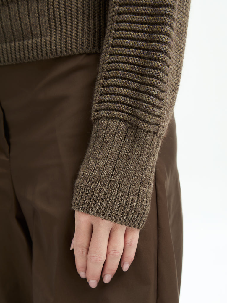 IXOS Pullover in maglia compatta MARRONE