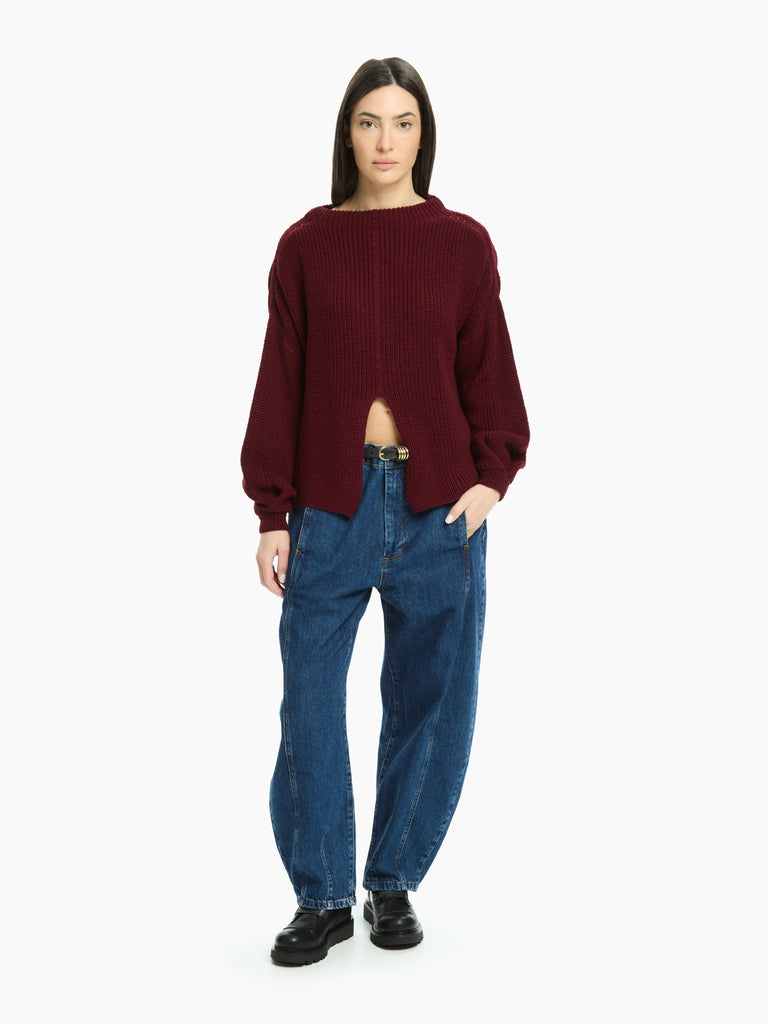 IXOS Maglia con spacco frontale BEIGE