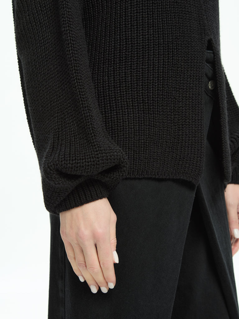 IXOS Maglia con spacco frontale NERO