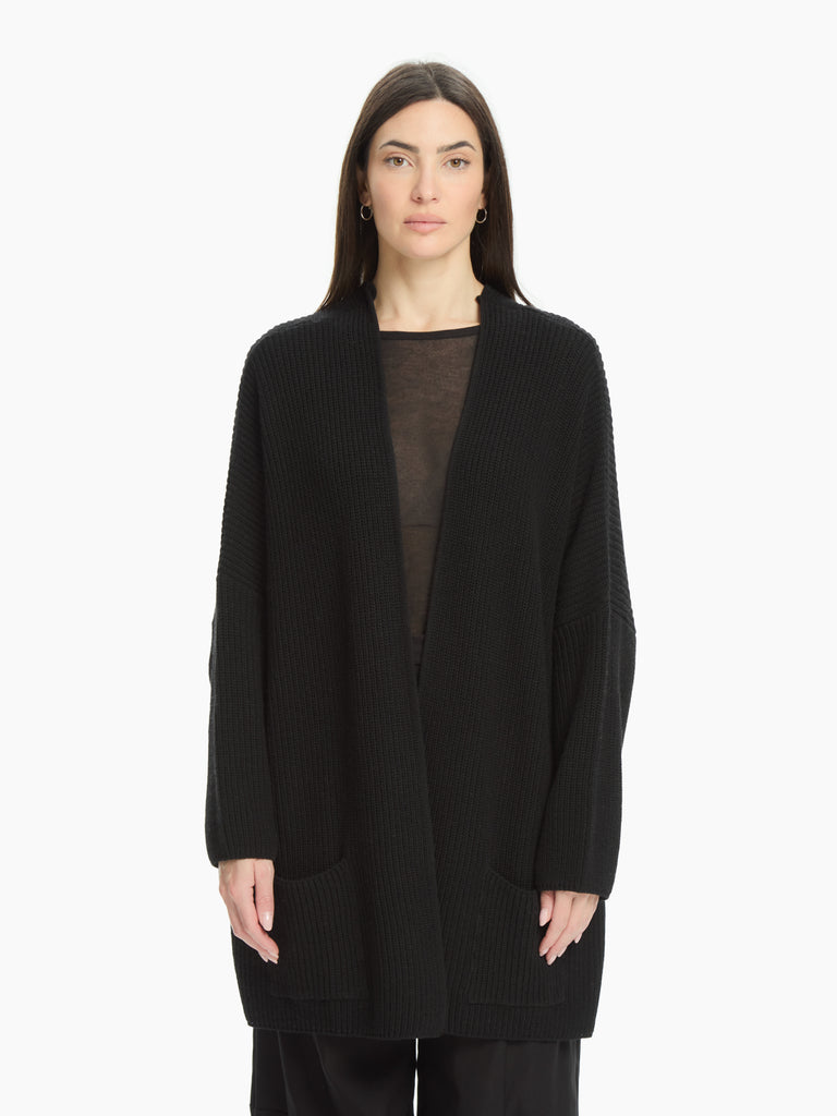 IXOS Cardigan in maglia misto viscosa NERO