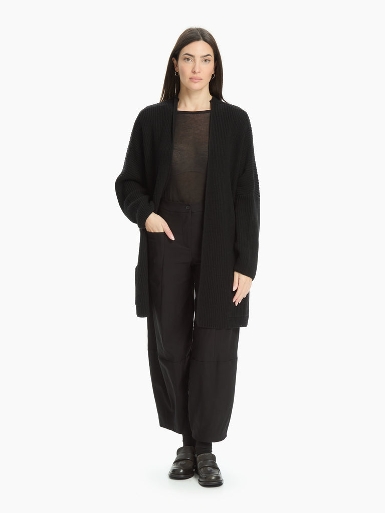 IXOS Cardigan in maglia misto viscosa NERO