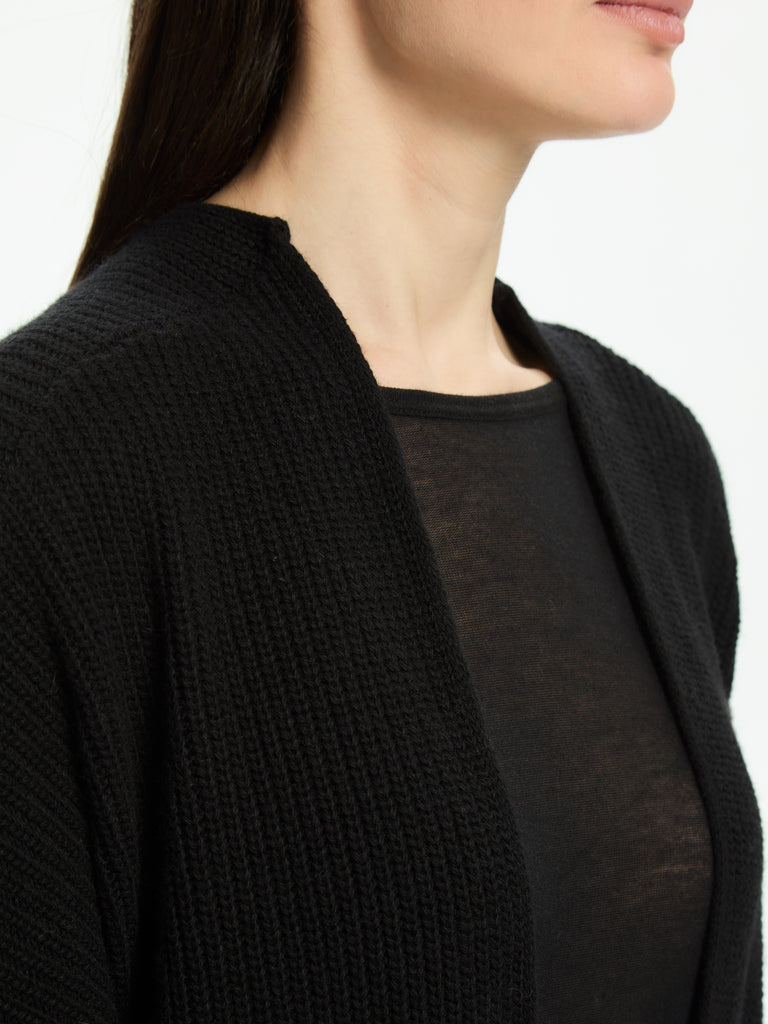 IXOS Cardigan in maglia misto viscosa NERO